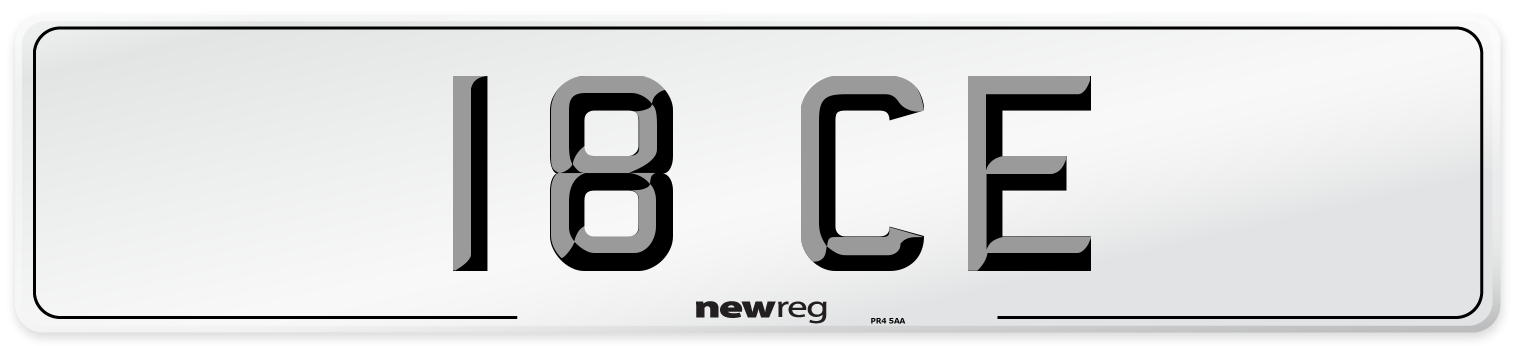 18 CE Number Plate from New Reg